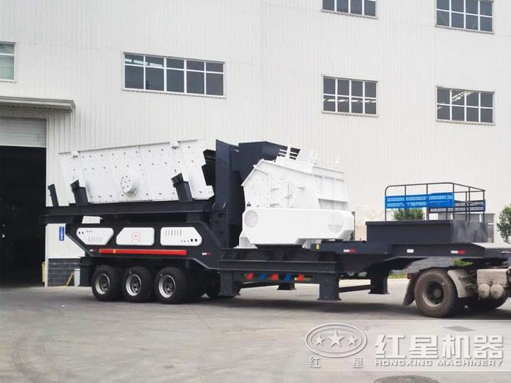 反擊破移動破碎機、二段破碎粒度均勻，產量高